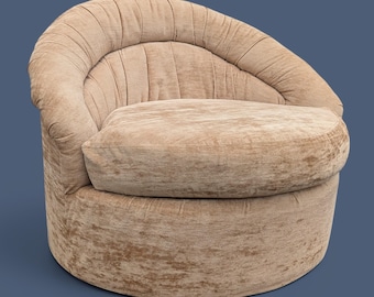 Mid Century Modern Schweiger Velvet Swivel Chair