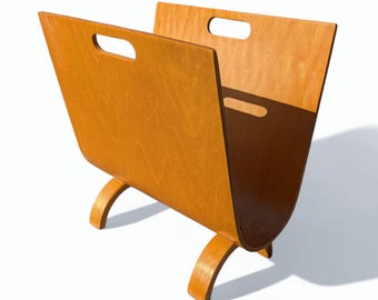 Mid Century Modern Alvar Aalto Bentwood Magazine Rack - Etsy