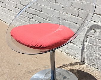 Modern Acrylic Lucite Swivel Chair by Kartell