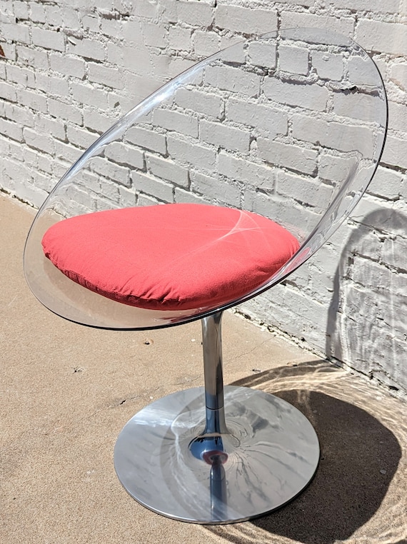 Modern Acrylic Lucite Swivel Chair by Kartell Etsy UK