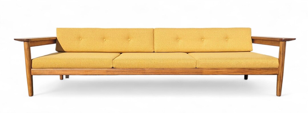 Mid Century Danish Modern Solid Teak Sofa - Etsy