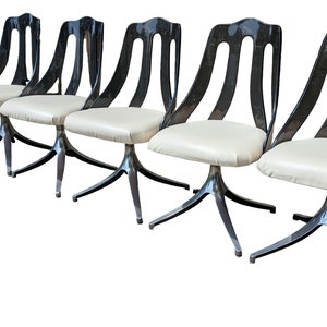 Mid Century Modern Lucite and Chrome Dining Chairs