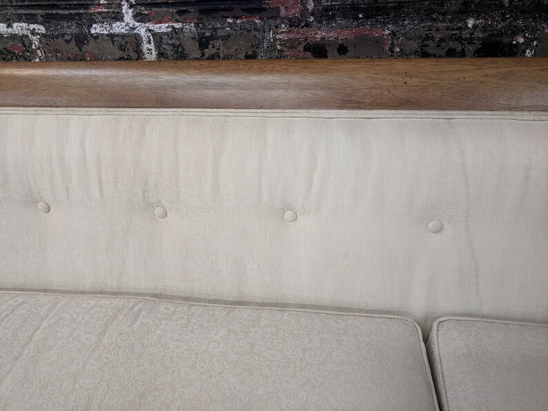 Mid Century Modern Drexel Walnut Trim Sofa image 6