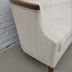 Mid Century Modern Drexel Walnut Trim Sofa image 4