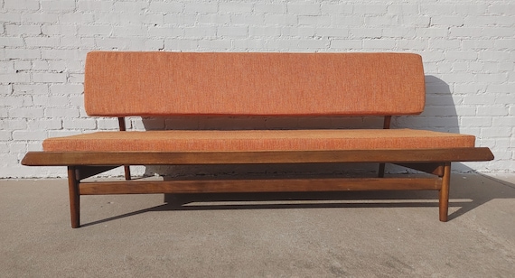 Mid Century Danish Modern Solid Walnut Daybed Sofa Attributed to Grete Jalk Etsy