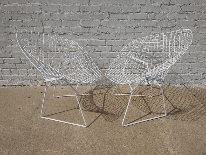 Mid Century Modern Bertoia Wire Diamond Chairs image 6