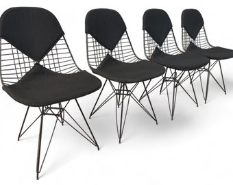 Mid Century Modern Herman Miller Eiffel Wire Chairs