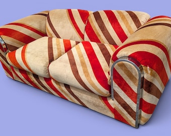 Mid Century Modern Schweiger Velvet Teddy Bear Loveseat