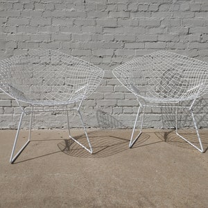 Mid Century Modern Bertoia Wire Diamond Chairs image 2