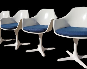 Mid Century Modern Burke Armed Tulip Chairs