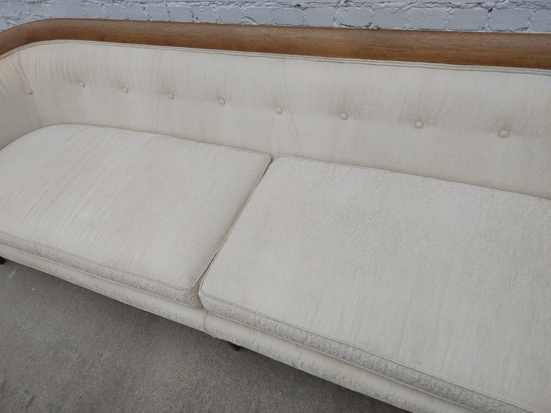 Mid Century Modern Drexel Walnut Trim Sofa image 3