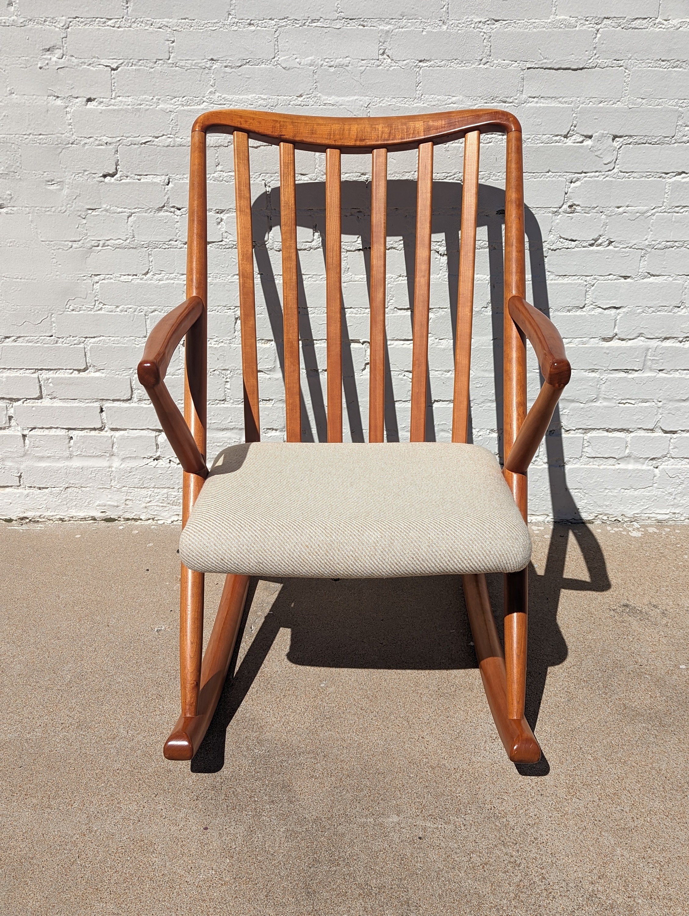 Mid Century Modern Benny Linden Teak Rocking Chair Etsy