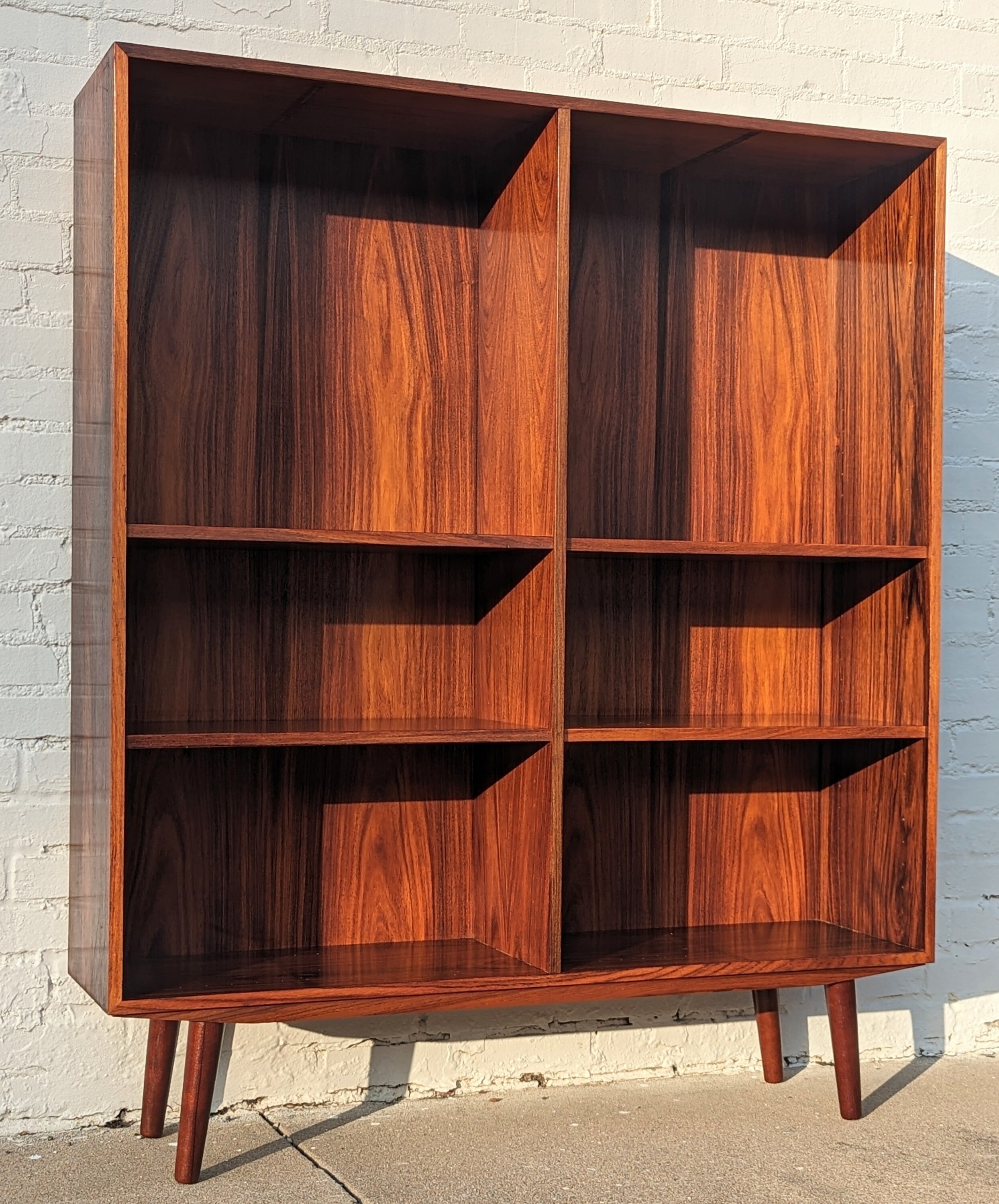 Mid Century Danish Modern Rosewood Bookcase - Etsy