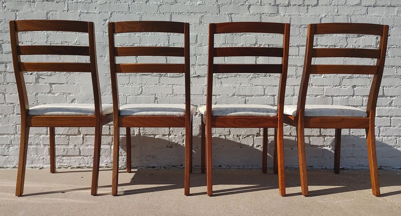 Mid Century Modern Teak English Dining Chairs image 5