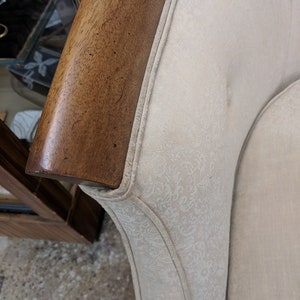 Mid Century Modern Drexel Walnut Trim Sofa image 5