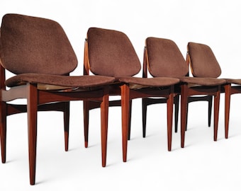 Mid Century English Modern Elliott's of Newbury Dining Chairs.