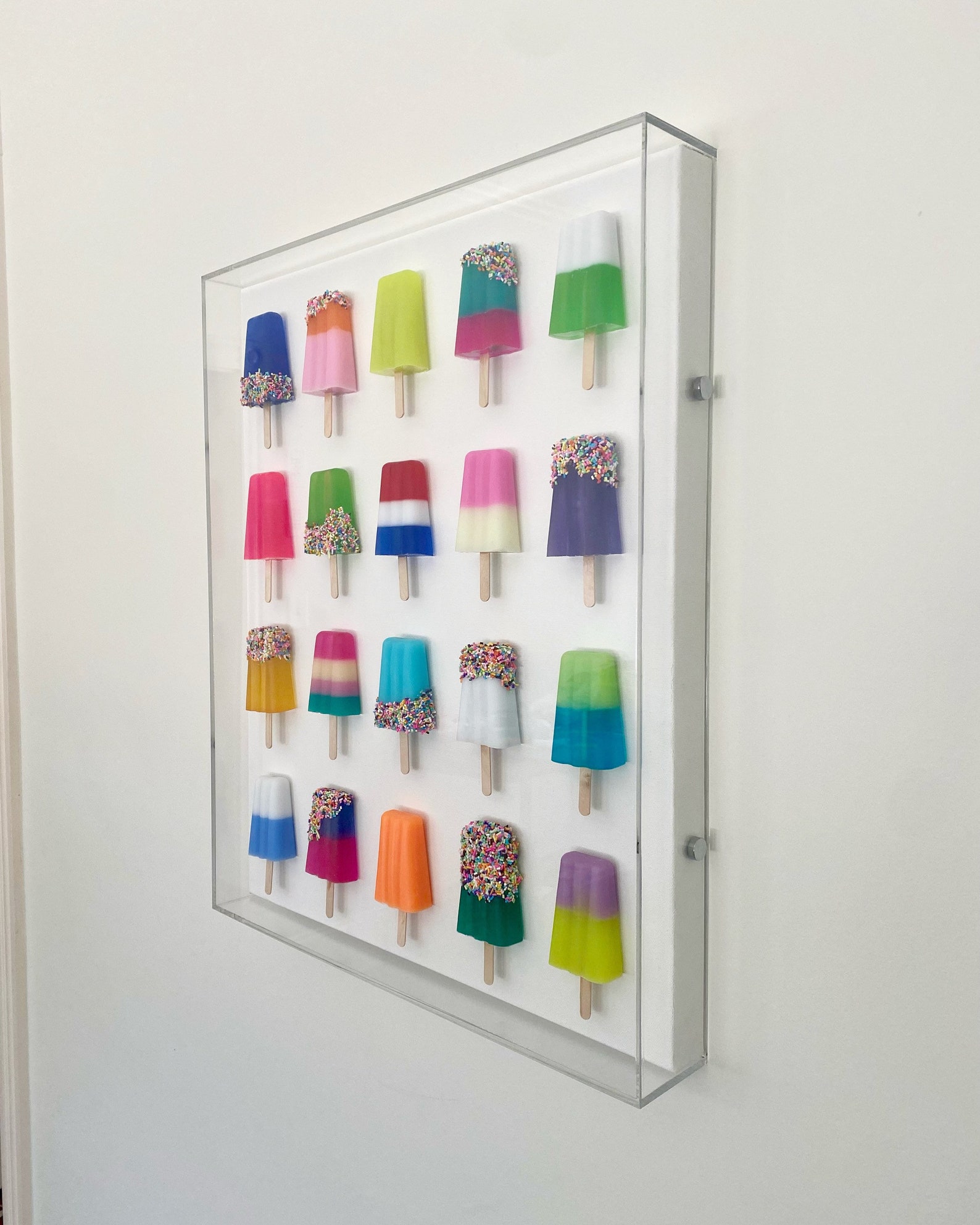 Resin Popsicle Wall Art Popsicle Painting Pop Art Popsicles Etsy