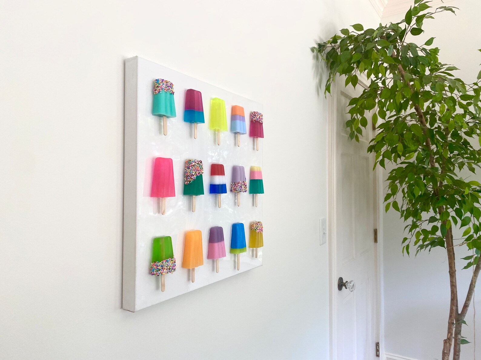 Resin Popsicle Wall Art Popsicle Painting Pop Art Popsicles Etsy