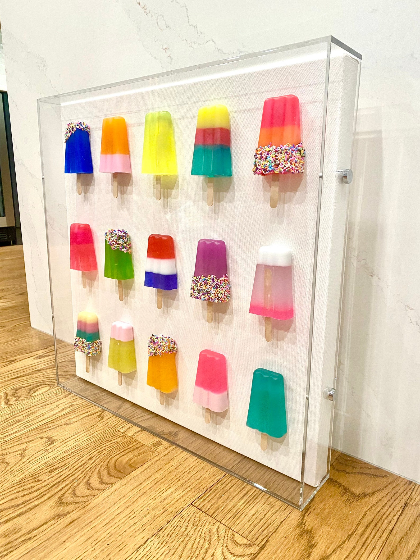 Resin Popsicle Wall Art Popsicle Painting Pop Art Popsicles Etsy