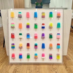 Resin Popsicle Wall Art, Popsicle Painting, Pop Art Popsicles