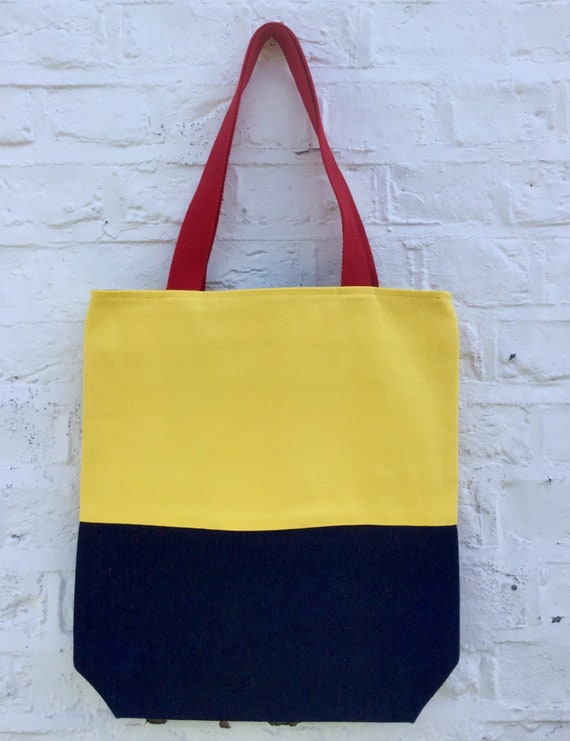 bright yellow tote bag