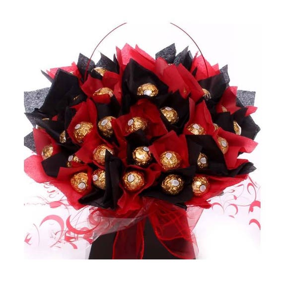Ferrero Rocher Chocolate Bouquet Ferrero Chocolate Hamper Etsy