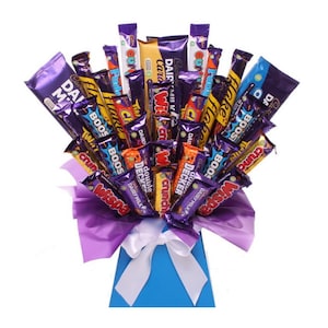 Huge Chocolate Bouquet containing Cadbury Chocolates, chocolate hamper for birthdays, get well, thank you.  Extra large chocolate bouquet