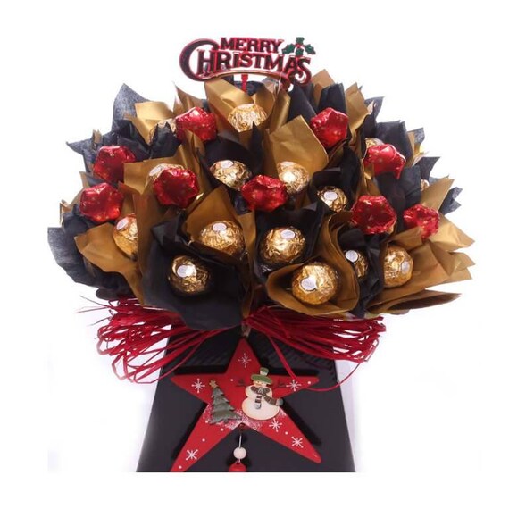Christmas Ferrero Rocher Chocolate Bouquet A Luxury Chocolate Etsy