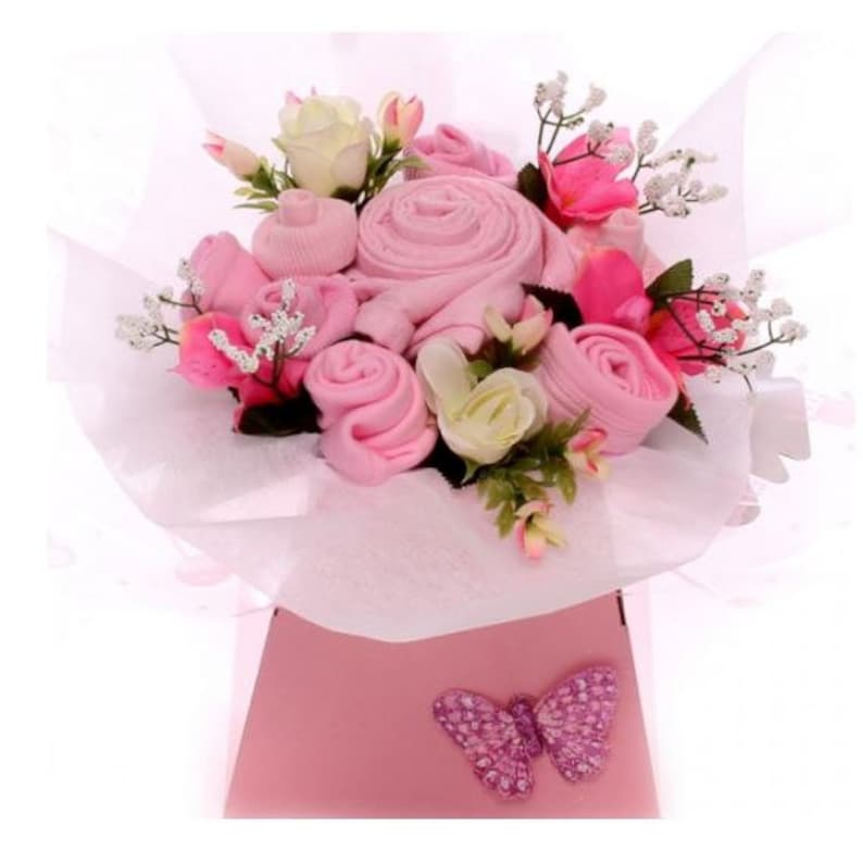 Baby Girls Muslin Square Bouquet