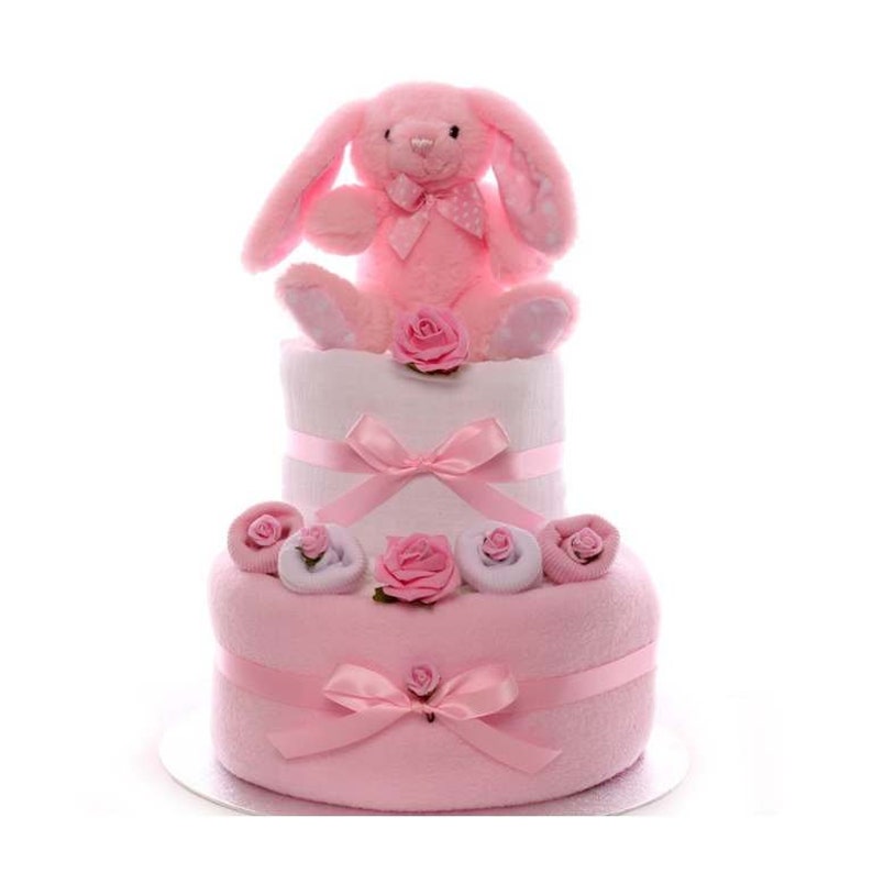 baby girl nappy cake