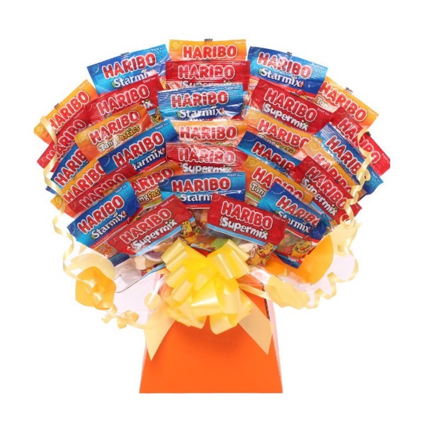 Haribo Sweet Hamper Bouquet, Sweet bouquet, Large Haribo Sweet Bouquet, send sweets by post, gift for birthday, well done, get well