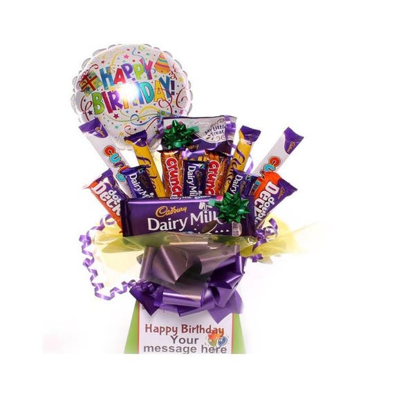 Happy Birthday Chocolate Bouquet Chocolate Bouquets Etsy