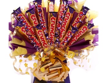 Cadbury Crunchie Chocolate Bouquet, Cadbury Crunchie Bars, Birthday, Get Well, Thank You, Chocolate Gift