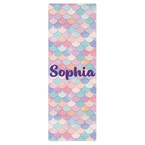 Kids Yoga Mat, Mermaid Yoga/ Pilates Exercise Mat, Personalized Yoga Mat,Girls Dance Mat,Custom Gymnastics Mat, Fitness Mat, Custom Yogi Mat