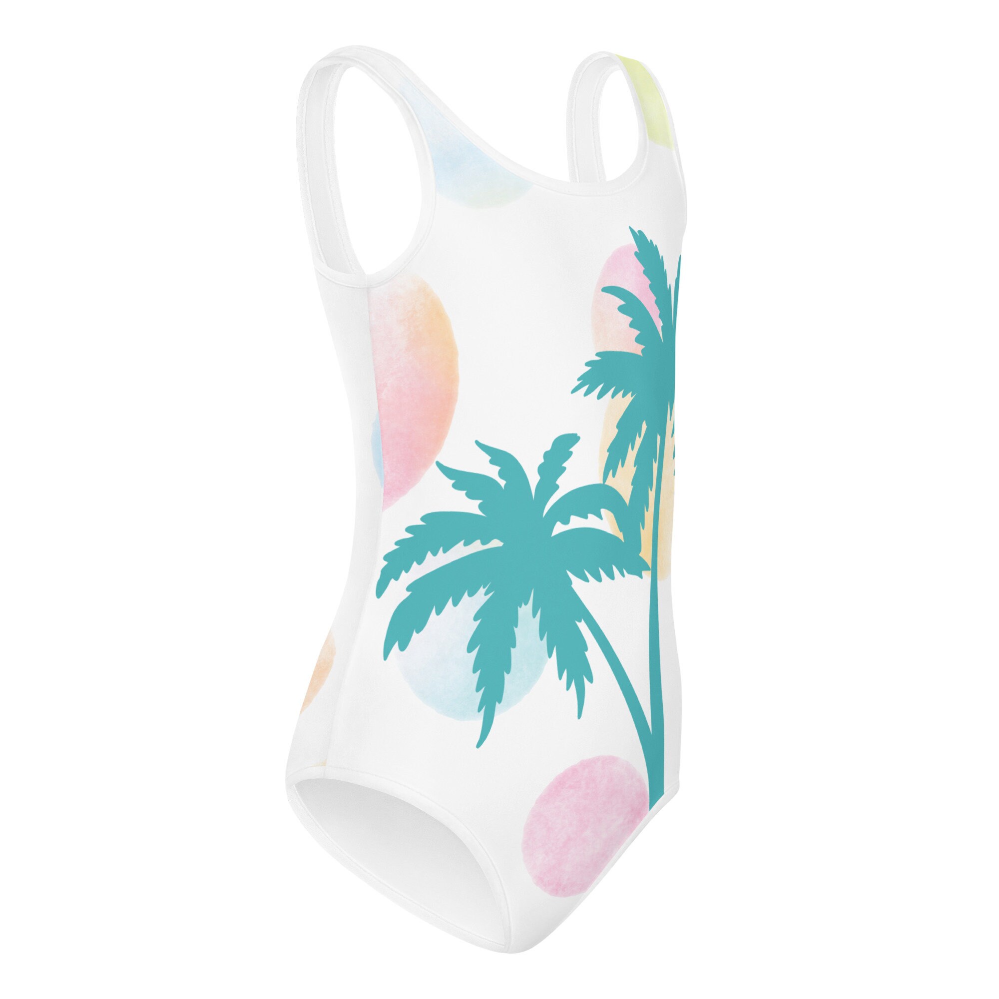 Palm Tree Swimsuit/ Toddler Palm Tree Bathing Suit/ Girls Palm Tree One ...