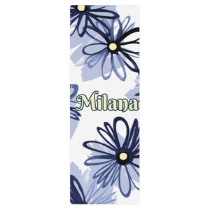 Girls Yoga Mat, Flower Yoga/ Pilates Exercise Mat, Personalized Yoga Mat, Girls Dance Mat, Custom Gymnastics Mat,Fitness Mat,Custom Yogi Mat