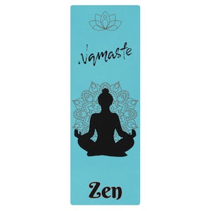 Yoga Mat, Namaste Yoga/ Pilates Exercise Mat, Personalized Yoga Mat, Mandala Yoga Mat, Custom Exercise/ Fitness Equipment, Custom Yoga Mat