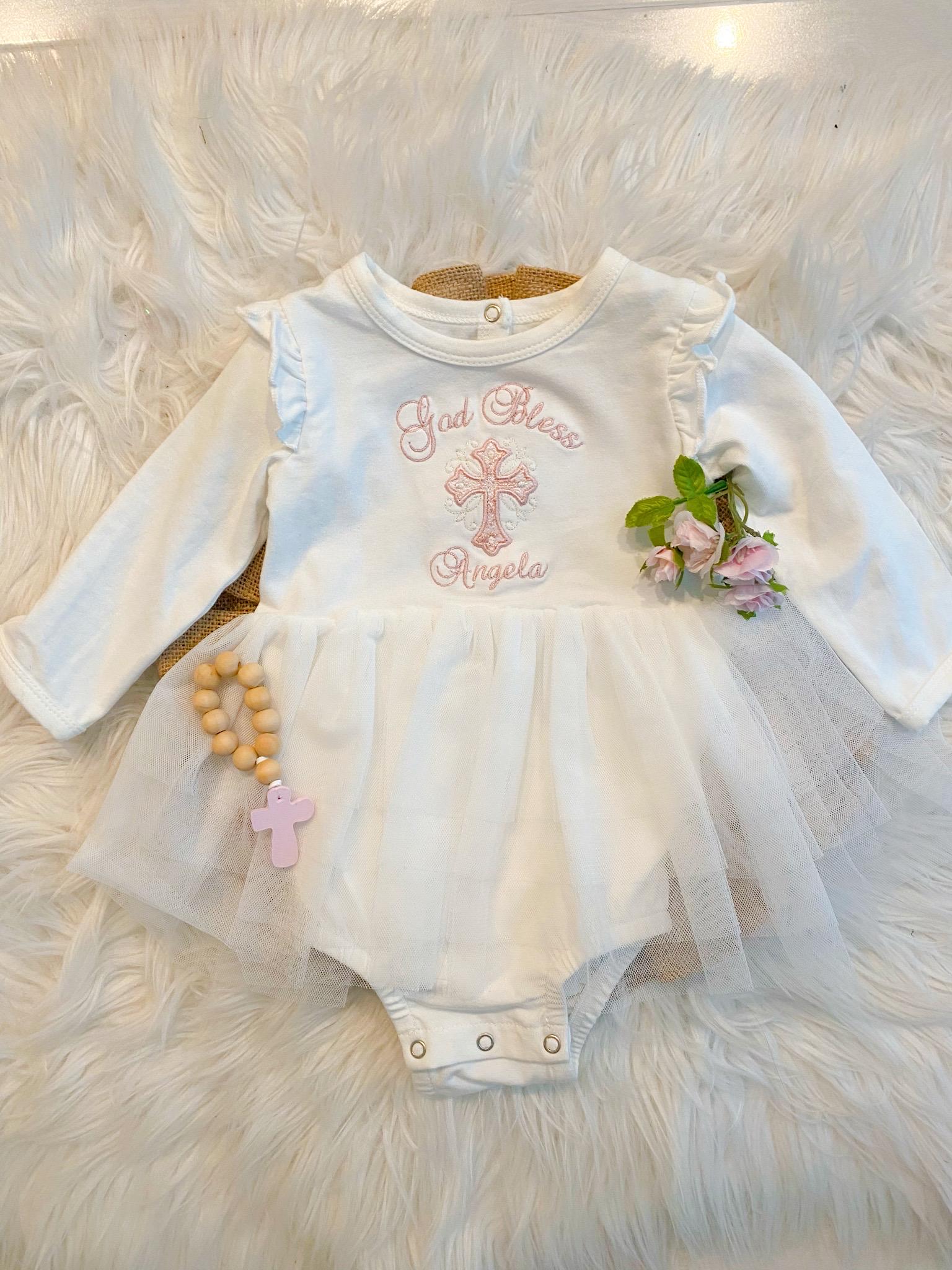 knee length dresses for ladies Adeline Lace Dress & Bloomers at Baby Beau & Belle main image 0