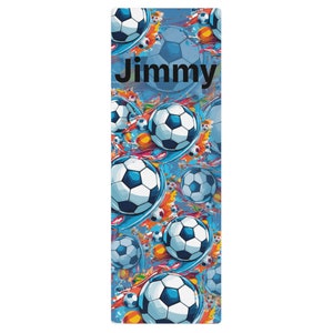 Kids Yoga Mat, Soccer Yoga/ Exercise Mat, Personalized Yoga Mat, Boys Workout Mat, Custom Exercise/ Fitness Mat, Play Mat, Custom Yogi Mat