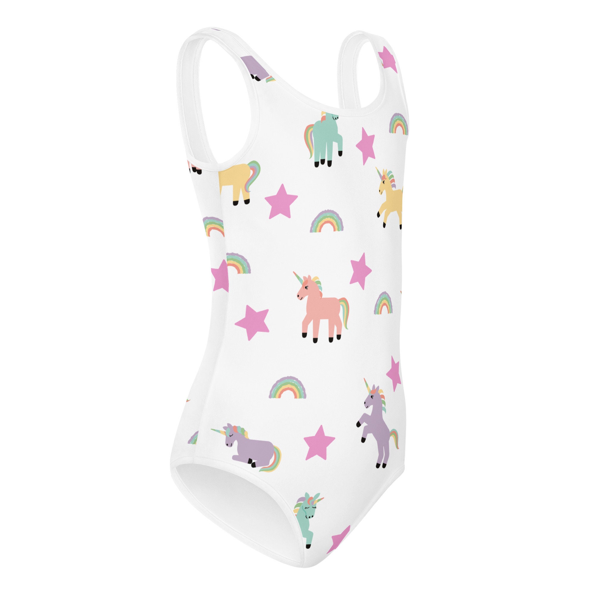 Girls Rainbow Unicorn Swim Hat