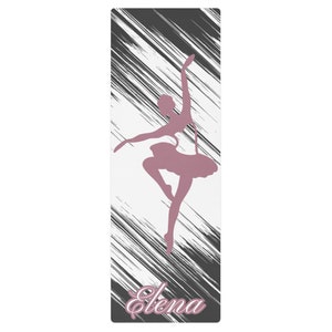 Ballet Yoga Mat,Ballerina Yoga/Pilates Exercise Mat,Personalized Yoga Mat, Girls Dance Mat,Custom Gymnastics Mat,Fitness Mat,Custom Yogi Mat