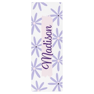 Kids Yoga Mat, Flower Yoga/ Pilates Exercise Mat, Personalized Yoga Mat, Girls Dance Mat, Custom Gymnastics, Fitness Mat, Custom Yogi Mat