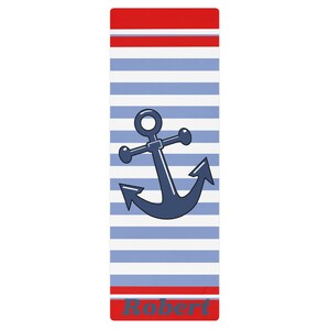 Esterilla de yoga para niños, esterilla de yoga/ejercicio con ancla, esterilla de yoga personalizada, decoración de habitación náutica, esterilla de fitness/ejercicio de kárate personalizada, esterilla de yoga personalizada