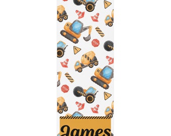 Kids, Boys Yoga Mat, Construction Vehicle Yoga/ Exercise Mat, Personalized Yoga Mat, Custom Exercise/ Fitness Mat, Play Mat, Custom Yogi Mat