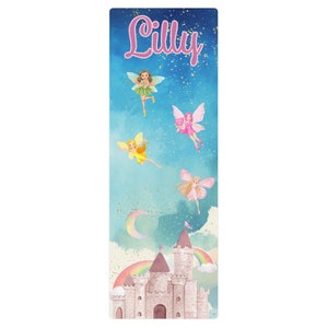 Esterilla de yoga para niños, esterilla de yoga/pilates de hadas, esterilla de yoga personalizada, esterilla de baile para niñas, esterilla de gimnasia personalizada, esterilla de fitness, esterilla de ejercicio