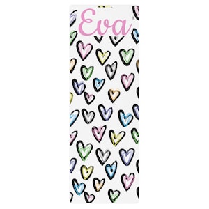 Kids Yoga Mat, Heart Yoga/ Pilates Exercise Mat, Personalized Yoga Mat, Girls Dance Mat, Custom Gymnastics Mat, Fitness Mat, Custom Yogi Mat