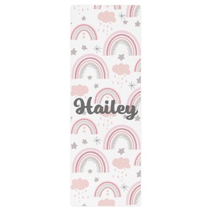 Esterilla de yoga para niños, esterilla de ejercicios de yoga/pilates con arcoíris, esterilla de yoga personalizada, esterilla de baile para niñas, esterilla de gimnasia personalizada, esterilla de fitness, esterilla de yoga personalizada