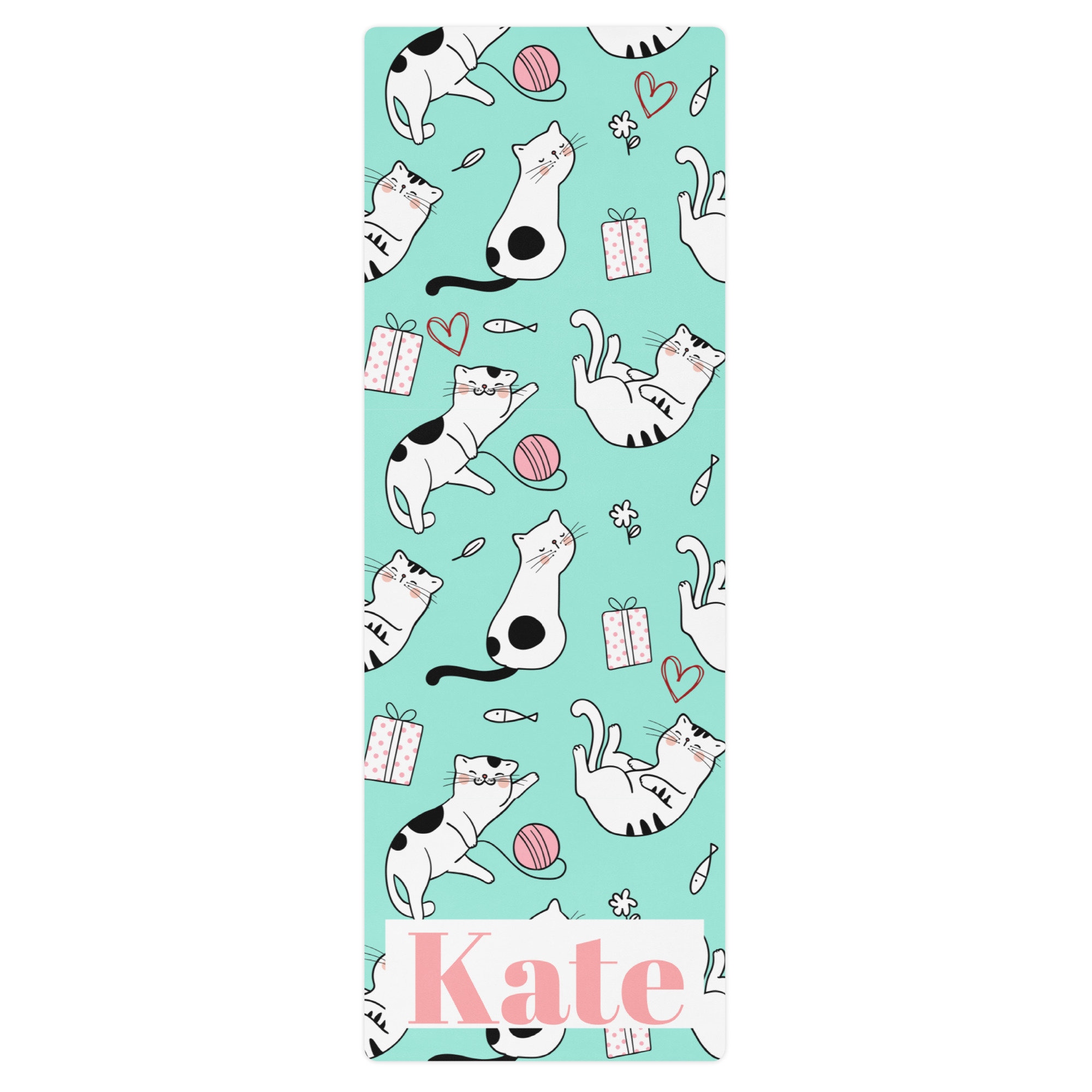 Kids Yoga Mat, Kitten Yoga/ Pilates Exercise Mat, Personalized Yoga Mat, Girls Dance Mat, Custom Gymnastics Mat, Fitness Mat,Custom Yogi Mat