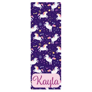 Kids Yoga Mat, Unicorn Yoga/ Pilates Exercise Mat, Personalized Yoga Mat, Girls Dance Mat, Custom Gymnastics Mat,Fitness Mat,Custom Yogi Mat