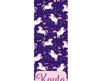 Kids Yoga Mat, Unicorn Yoga/ Pilates Exercise Mat, Personalized Yoga Mat, Girls Dance Mat, Custom Gymnastics Mat,Fitness Mat,Custom Yogi Mat